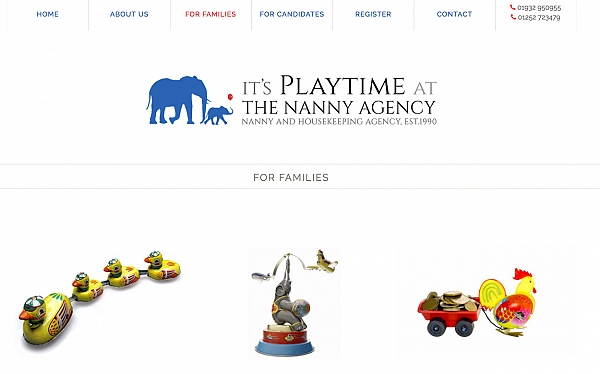 Click to find out more about the It's Playtime at the Nanny Agency website